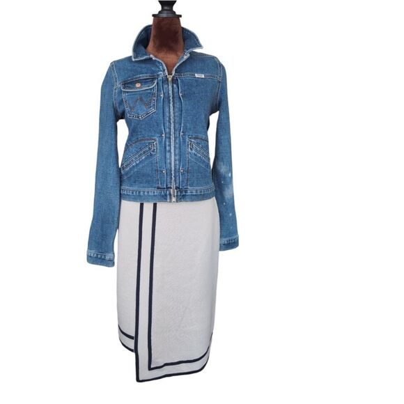 Nwot Jcrew Collection wool blend knit Contrast trim assymetrical sweater skirt S - Picture 7 of 10